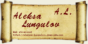 Aleksa Lungulov vizit kartica